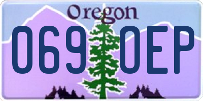 OR license plate 069OEP