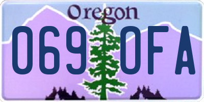 OR license plate 069OFA
