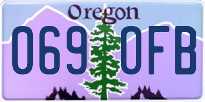 OR license plate 069OFB