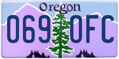 OR license plate 069OFC