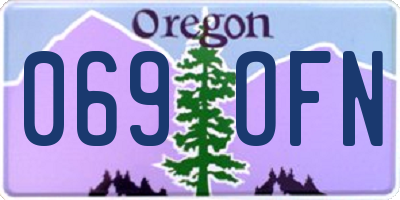 OR license plate 069OFN