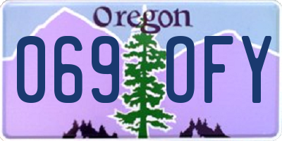 OR license plate 069OFY