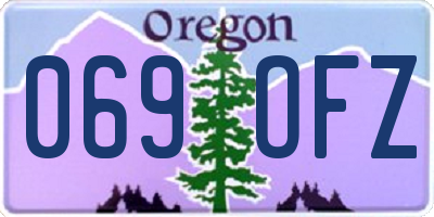 OR license plate 069OFZ