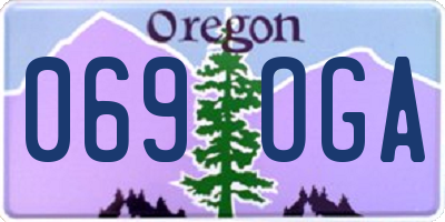 OR license plate 069OGA