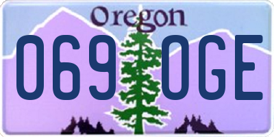 OR license plate 069OGE