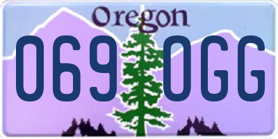 OR license plate 069OGG