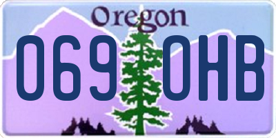 OR license plate 069OHB