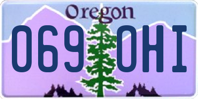 OR license plate 069OHI