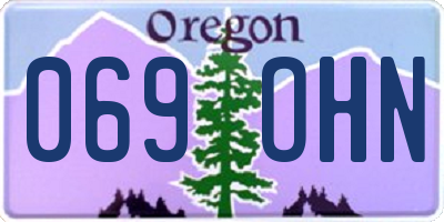 OR license plate 069OHN