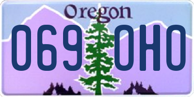 OR license plate 069OHO