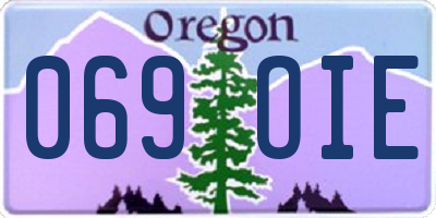 OR license plate 069OIE