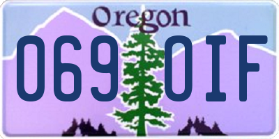 OR license plate 069OIF