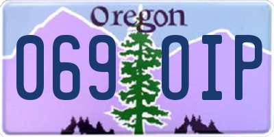 OR license plate 069OIP