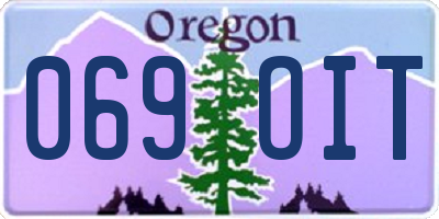 OR license plate 069OIT