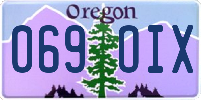 OR license plate 069OIX