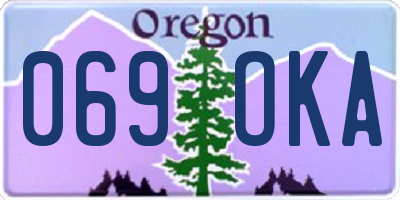 OR license plate 069OKA
