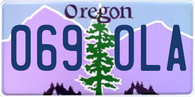 OR license plate 069OLA