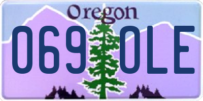 OR license plate 069OLE