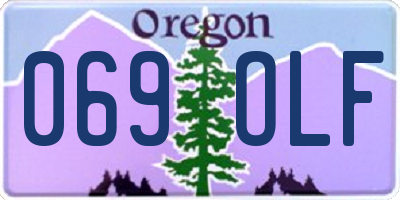 OR license plate 069OLF