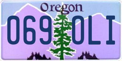 OR license plate 069OLI