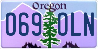 OR license plate 069OLN