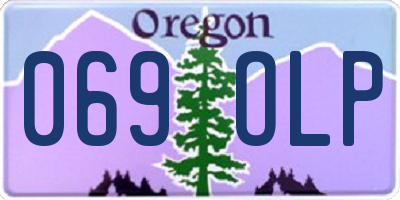 OR license plate 069OLP