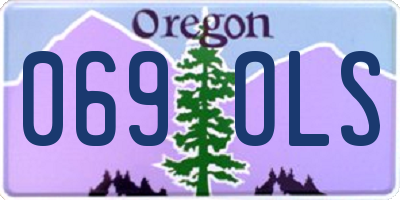 OR license plate 069OLS