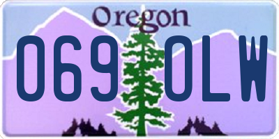 OR license plate 069OLW