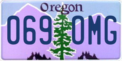 OR license plate 069OMG