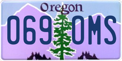 OR license plate 069OMS