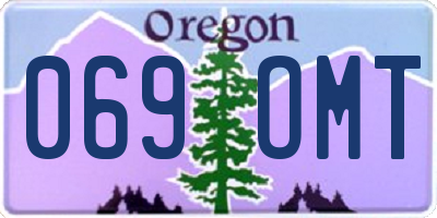 OR license plate 069OMT