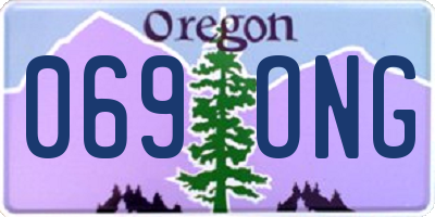 OR license plate 069ONG