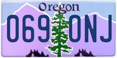OR license plate 069ONJ