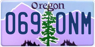 OR license plate 069ONM