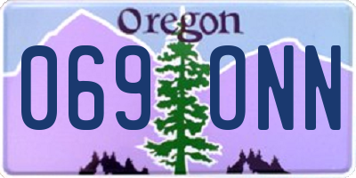 OR license plate 069ONN