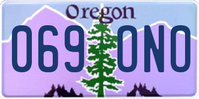 OR license plate 069ONO