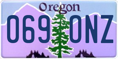 OR license plate 069ONZ