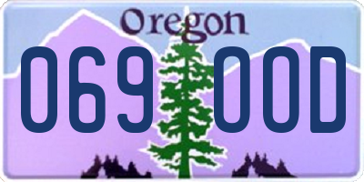 OR license plate 069OOD