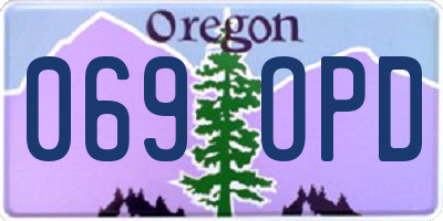 OR license plate 069OPD