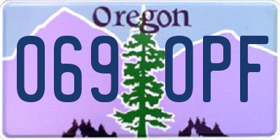 OR license plate 069OPF