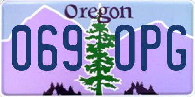 OR license plate 069OPG