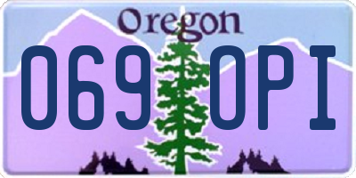 OR license plate 069OPI