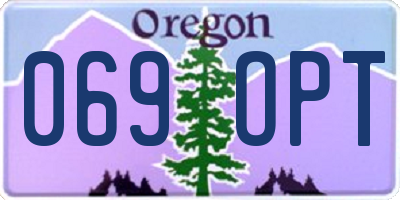 OR license plate 069OPT