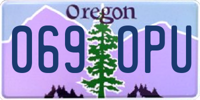 OR license plate 069OPU