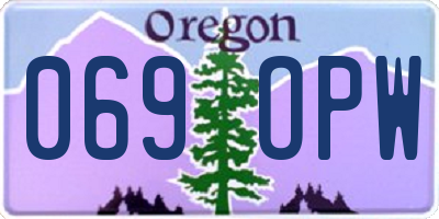 OR license plate 069OPW