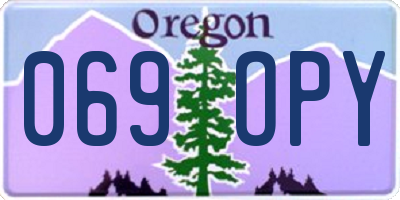 OR license plate 069OPY