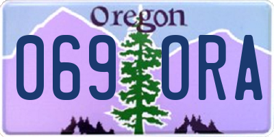 OR license plate 069ORA