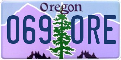 OR license plate 069ORE