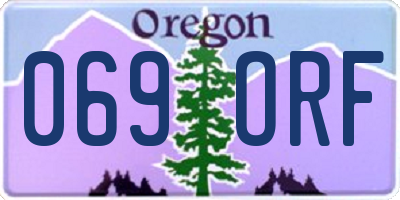 OR license plate 069ORF