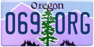OR license plate 069ORG